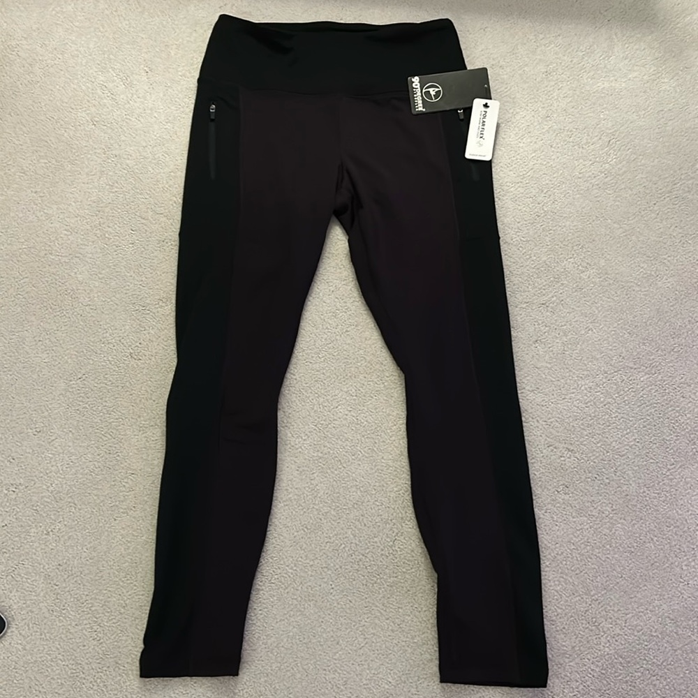 90 Degree by Reflex Polar Flex Legging in Black and Fig color (Size L)
